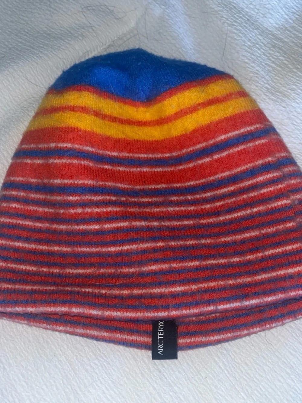 Arc'teryx Kids Striped Beanie - Blue, Red & Yellow